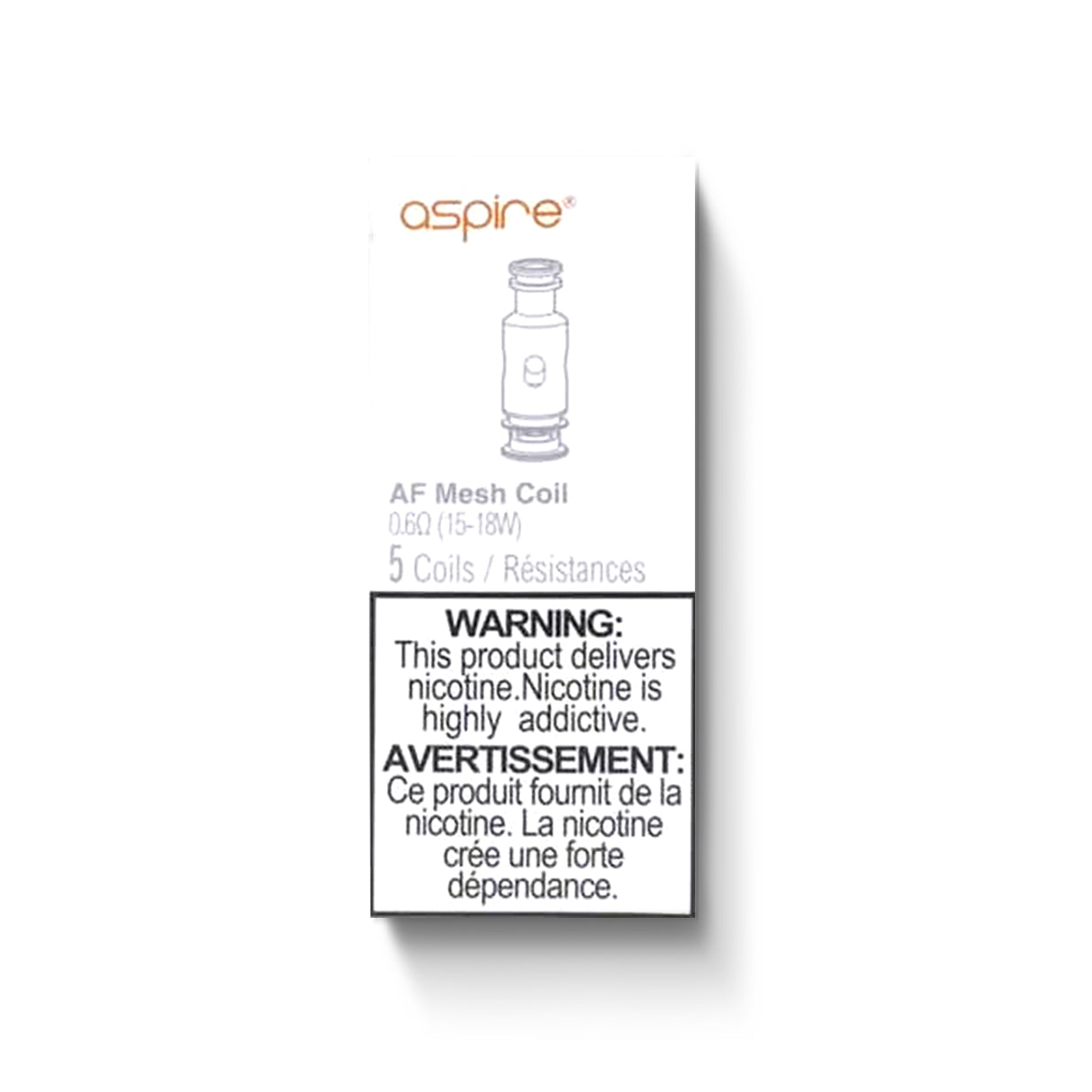 ASPIRE AF MESH REPLACEMENT COIL (5 PACK)-Aspire-Gas City Vapes