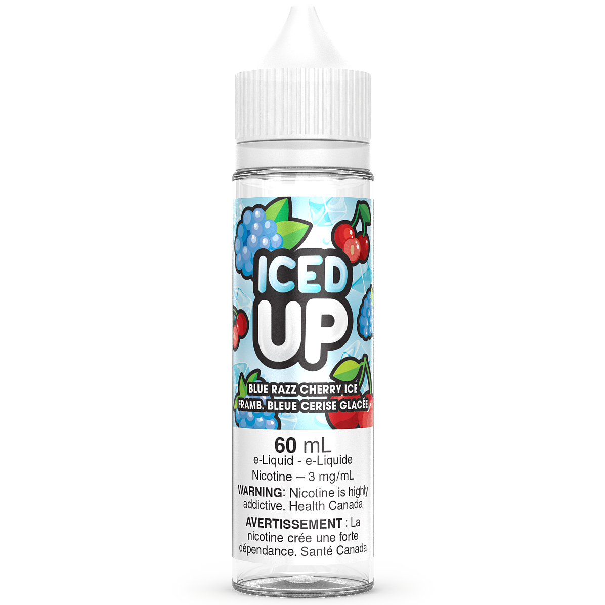 BLUE RAZZ CHERRY ICE - ICED UP 60ML-ICED UP E-LIQUID-Gas City Vapes