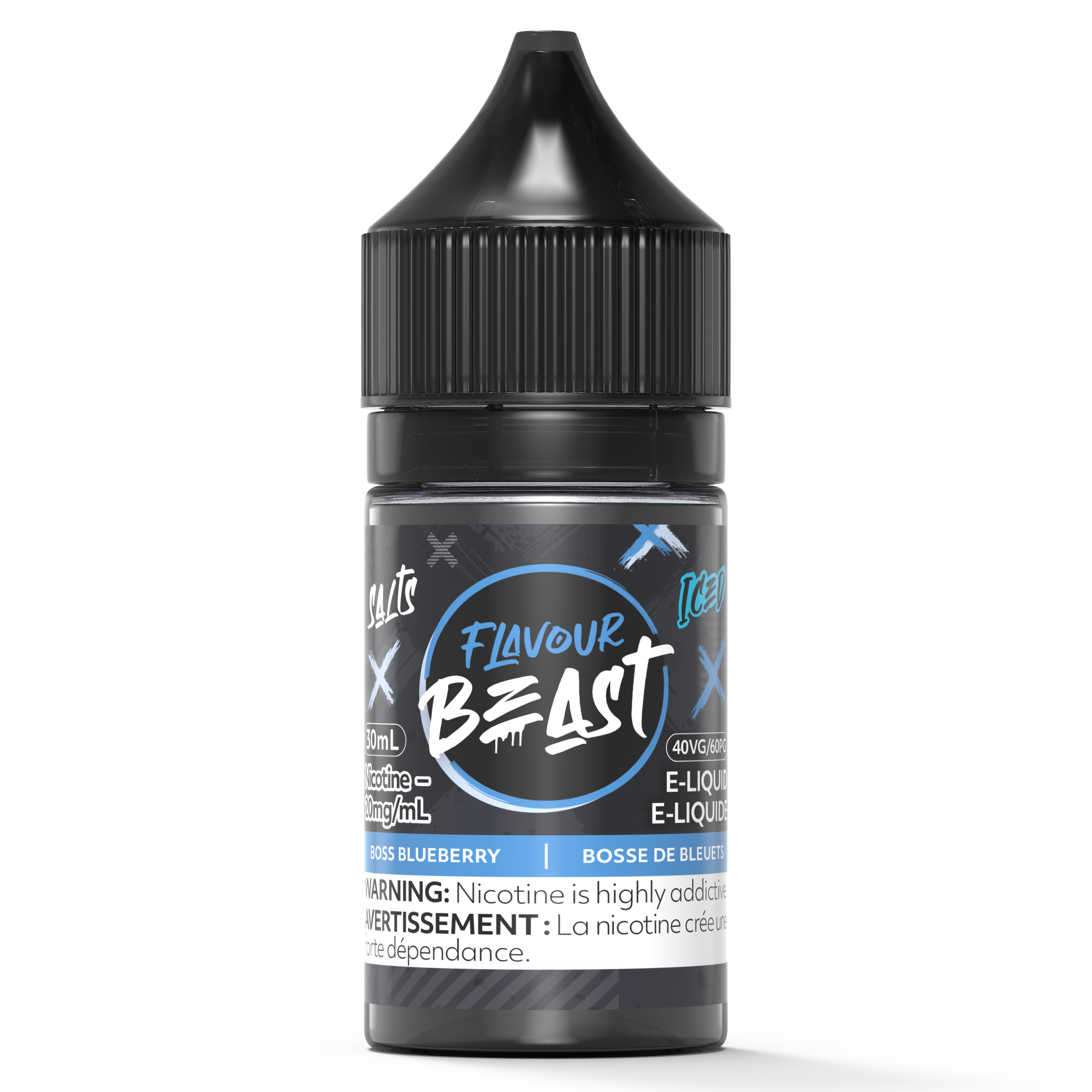 BOSS BLUEBERRY ICED - FLAVOUR BEAST SALT 30ML-FLAVOUR BEAST SALTS-Gas City Vapes