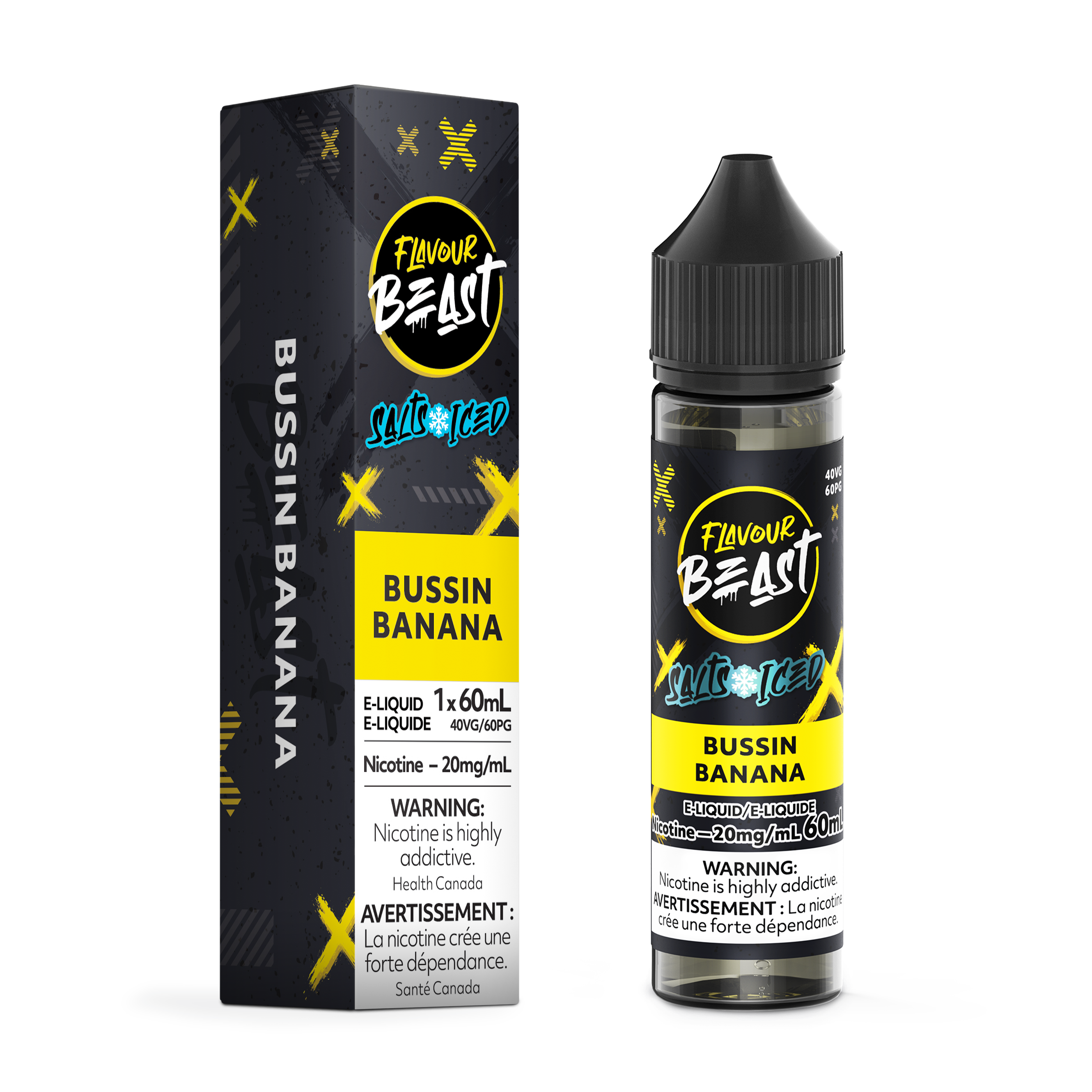 Banana Iced Flavour Beast Nic Salt 60mL