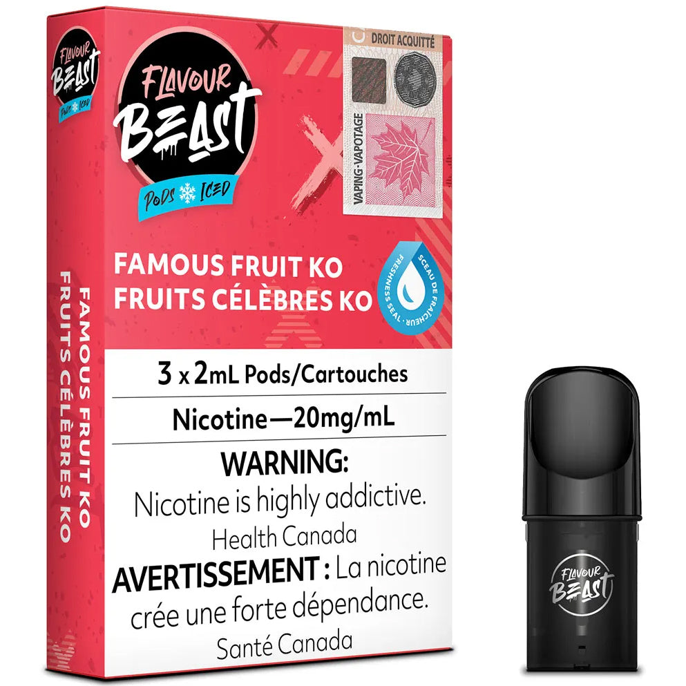 FLAVOUR BEAST POD PACK - FAMOUS FRUIT KO-FLAVOUR BEAST PODS-Gas City Vapes