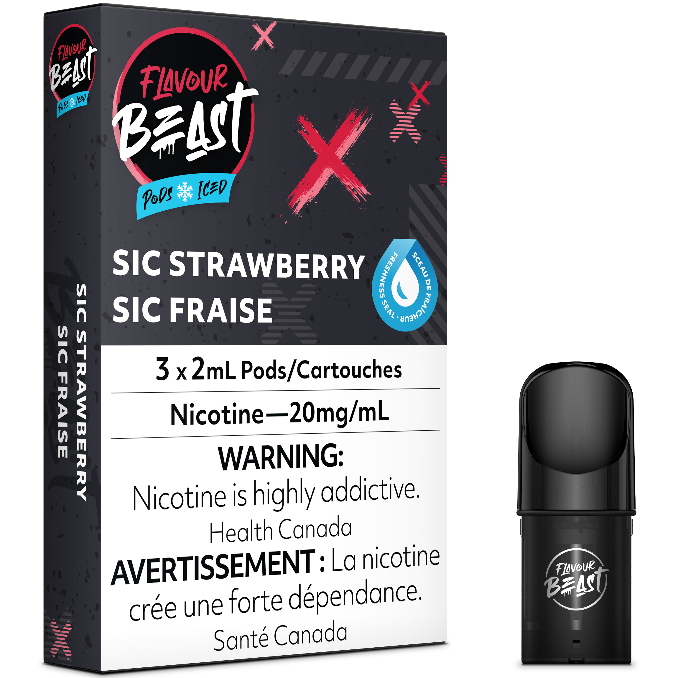 Strawberry Iced Flavour Beast Pods