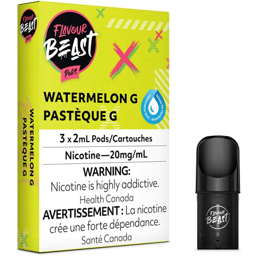 FLAVOUR BEAST POD PACK - WATERMELON G-FLAVOUR BEAST PODS-Gas City Vapes
