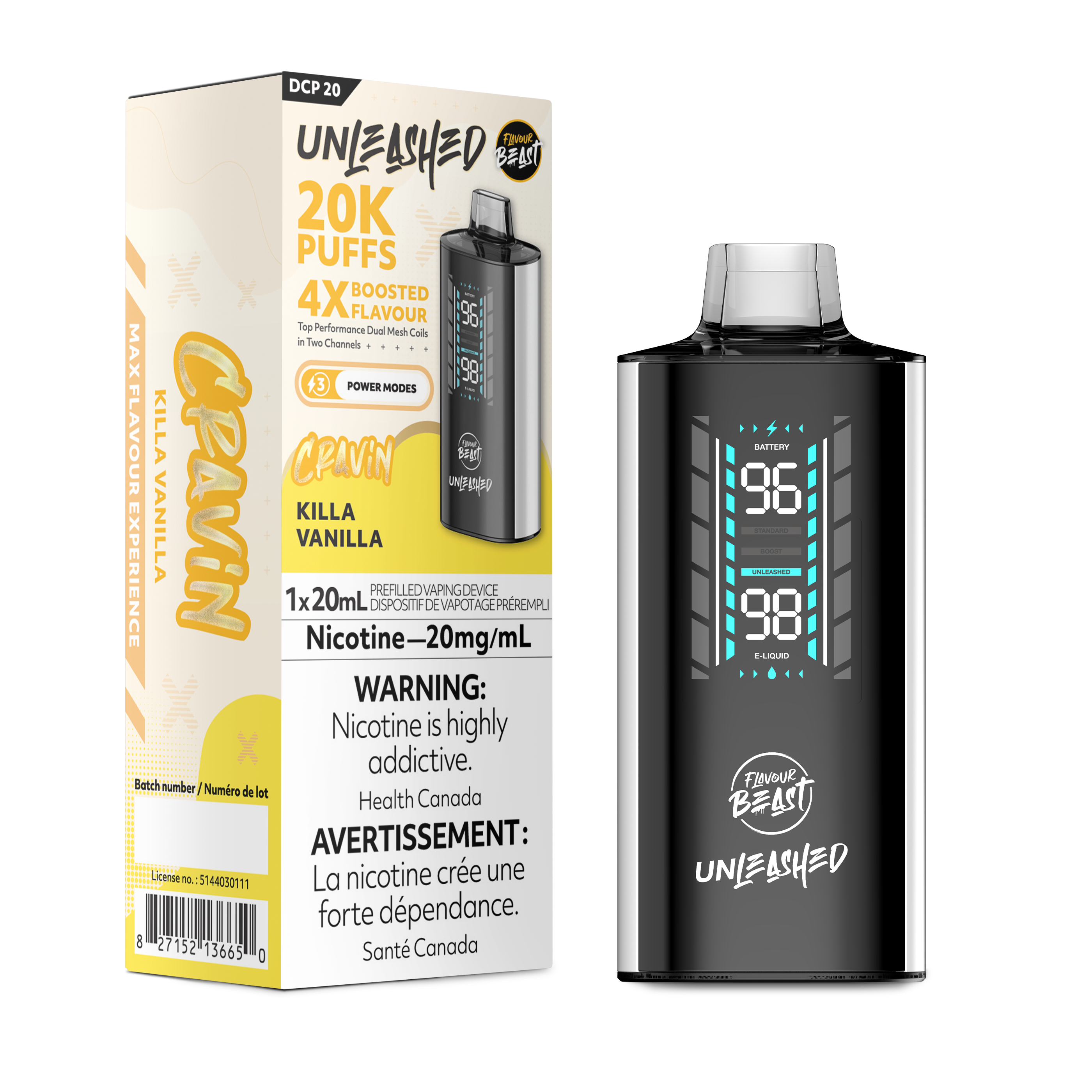 FLAVOUR BEAST UNLEASHED DCP 20K DISPOSABLE-FLAVOUR BEAST DISPOSABLES-Gas City Vapes