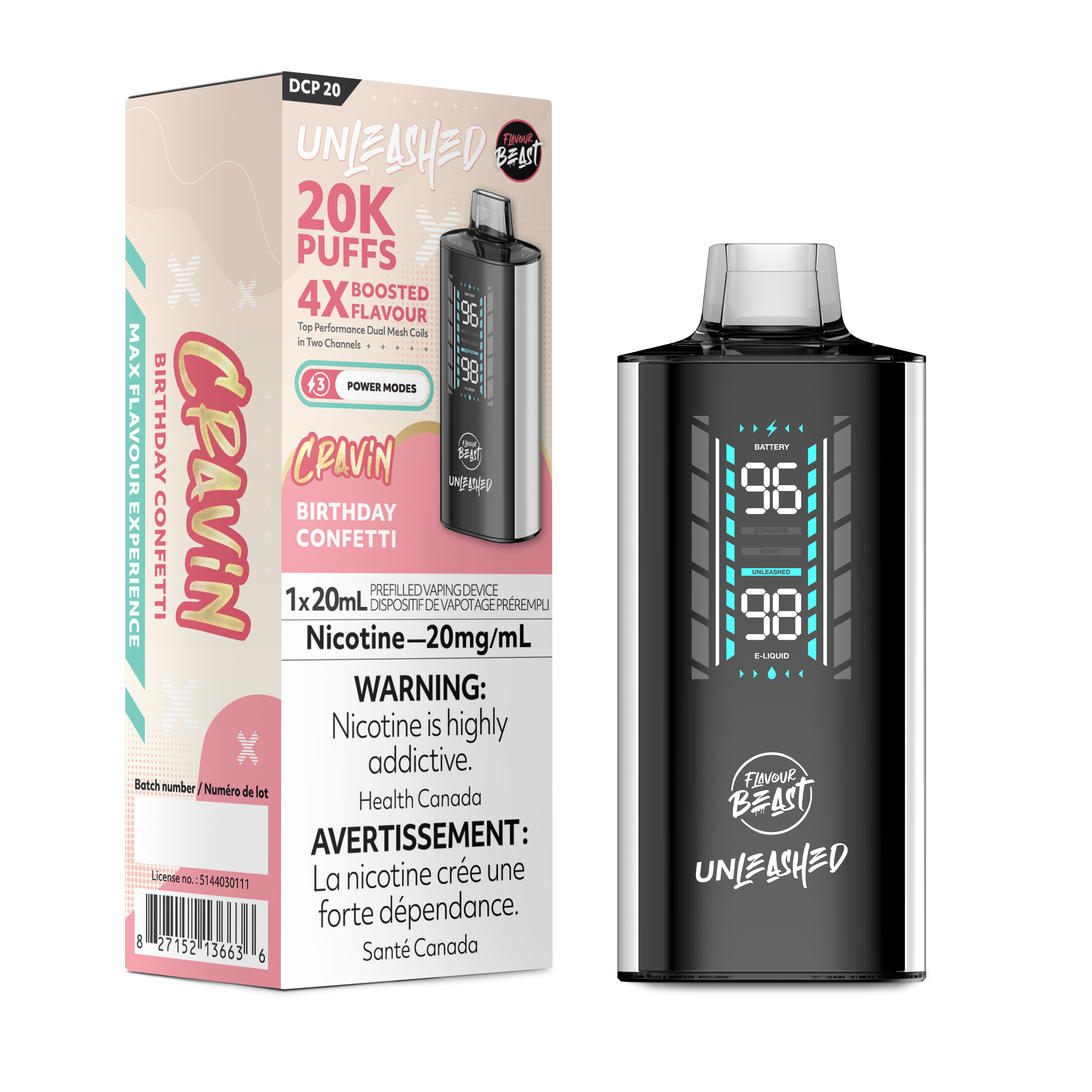 FLAVOUR BEAST UNLEASHED DCP 20K DISPOSABLE-FLAVOUR BEAST DISPOSABLES-Gas City Vapes