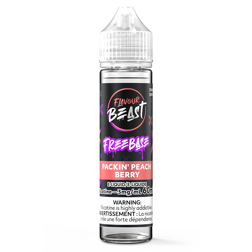 Flavour Beast 3mg Freebase E-Liquid | Packin' Peach Berry Flavour Beast 3mg Freebase E-Liquid | Packin' Peach Berry