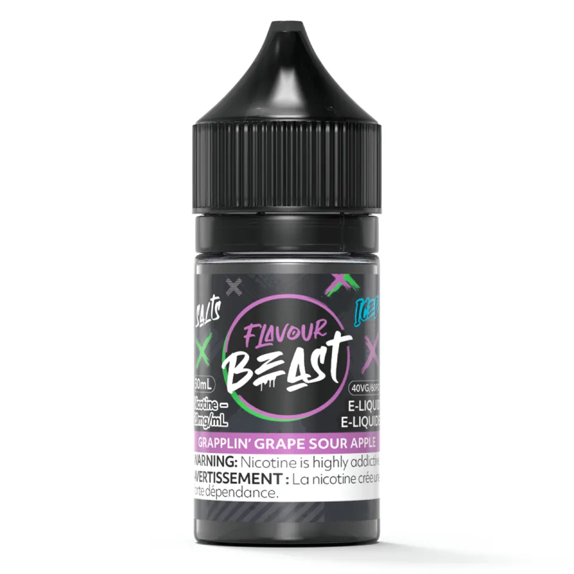 Grape Apple Iced Flavour Beast Nic Salt 30mL