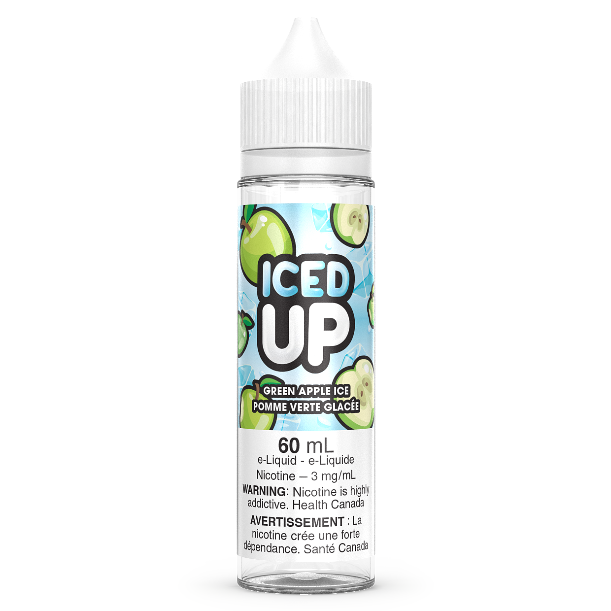 GREEN APPLE ICE - ICED UP 60ML-ICED UP E-LIQUID-Gas City Vapes