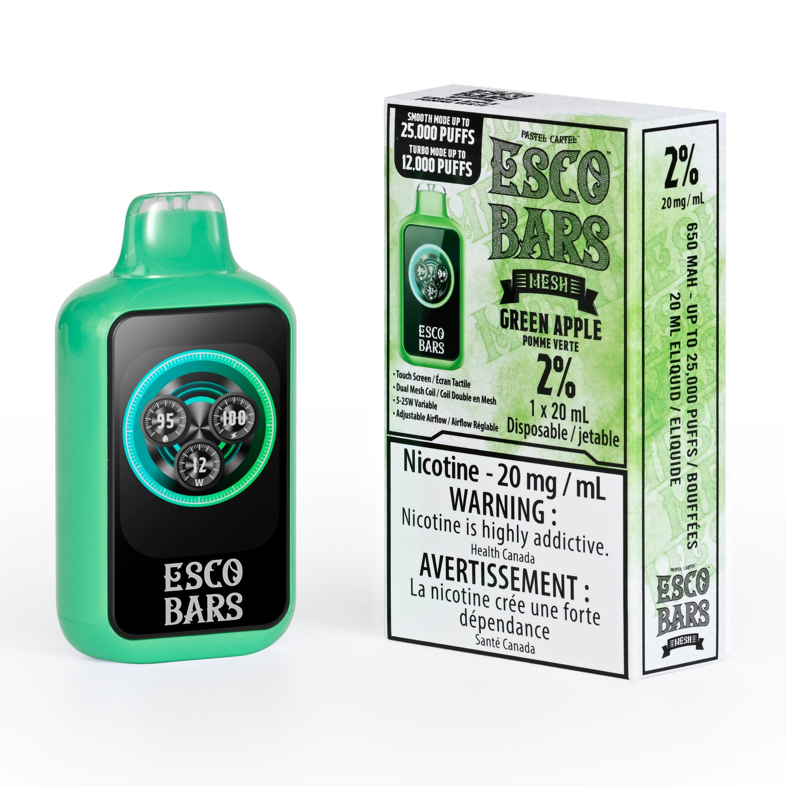 ESCO BAR GREEN APPLE DISPOSABLE VAPE