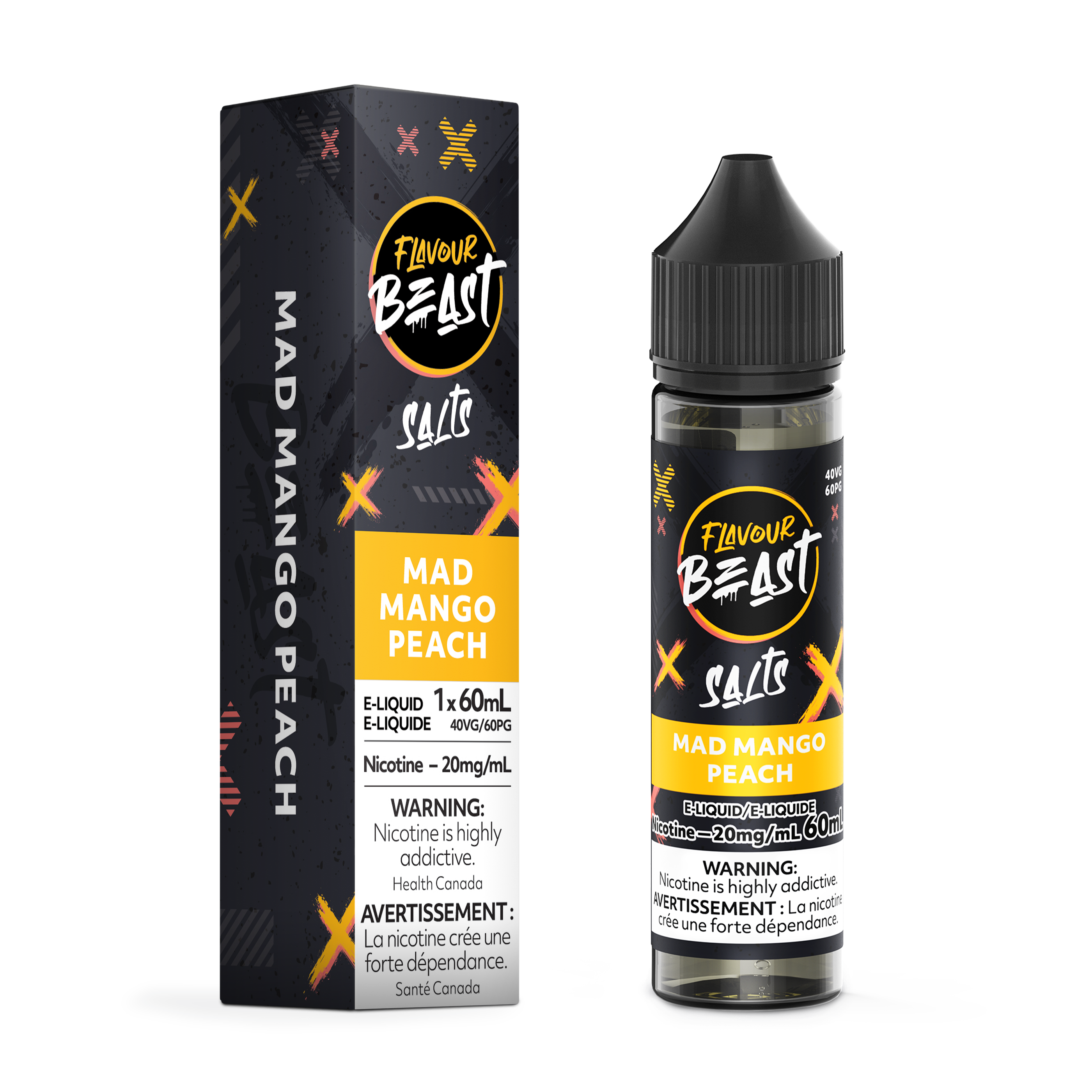 Mango Peach Flavour Beast Nic Salt 60mL