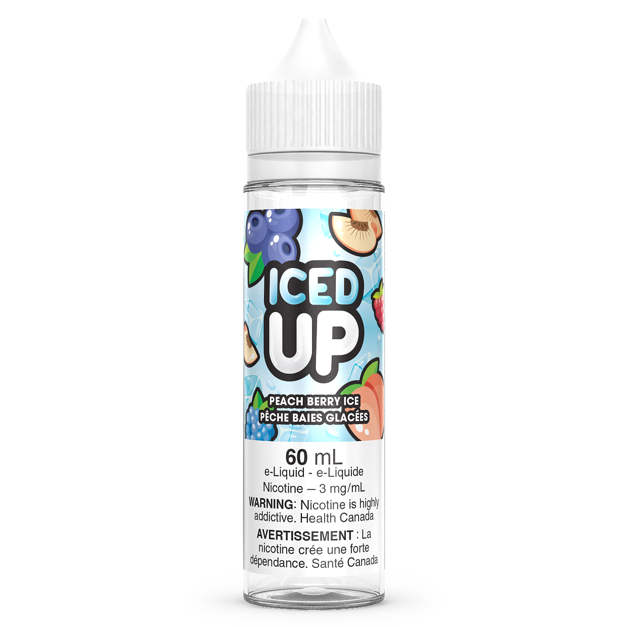 PEACH BERRY ICE - ICED UP 60ML-ICED UP E-LIQUID-Gas City Vapes