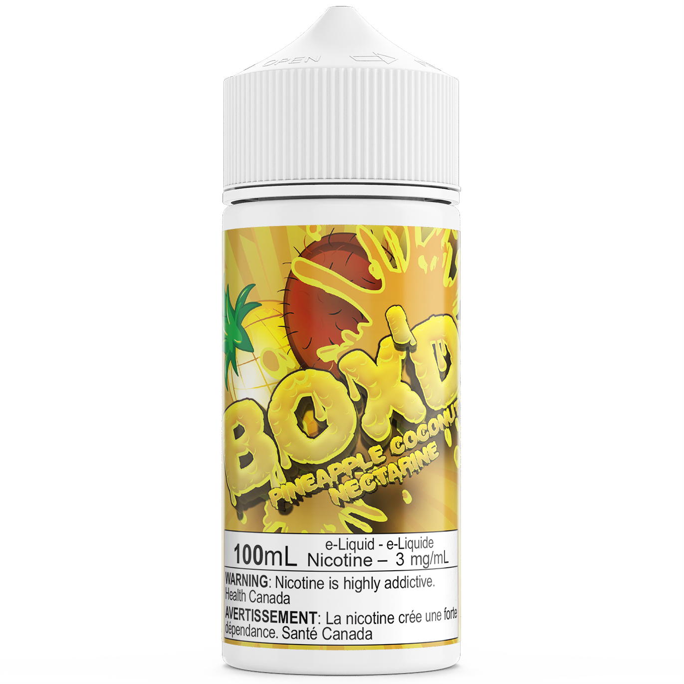PINEAPPLE COCONUT NECTARINE - BOX'D 100ML-BOX'D E-LIQUID-Gas City Vapes