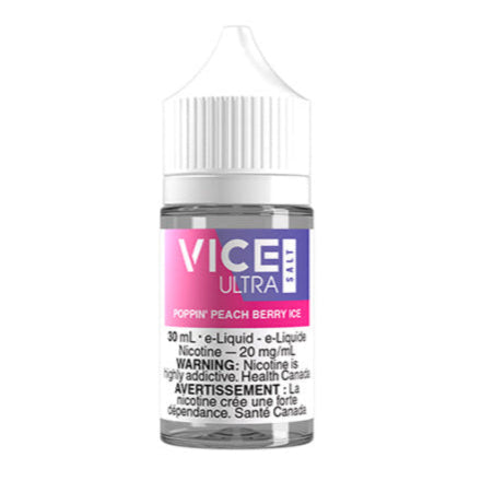 Poppin' Peach Berry Ice By Vice Ultra Salt