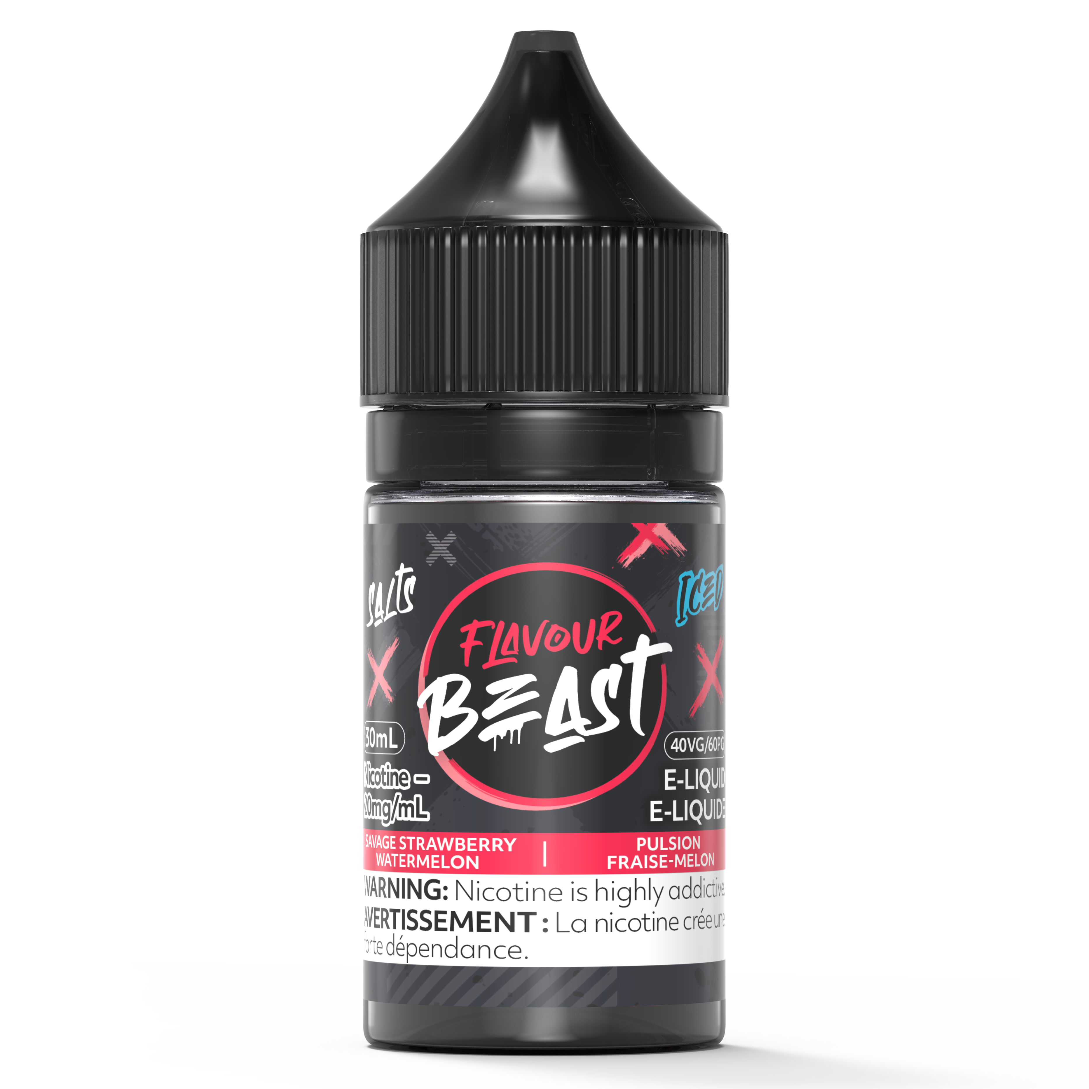 Strawberry Watermelon Iced Flavour Beast Nic Salt 30mL