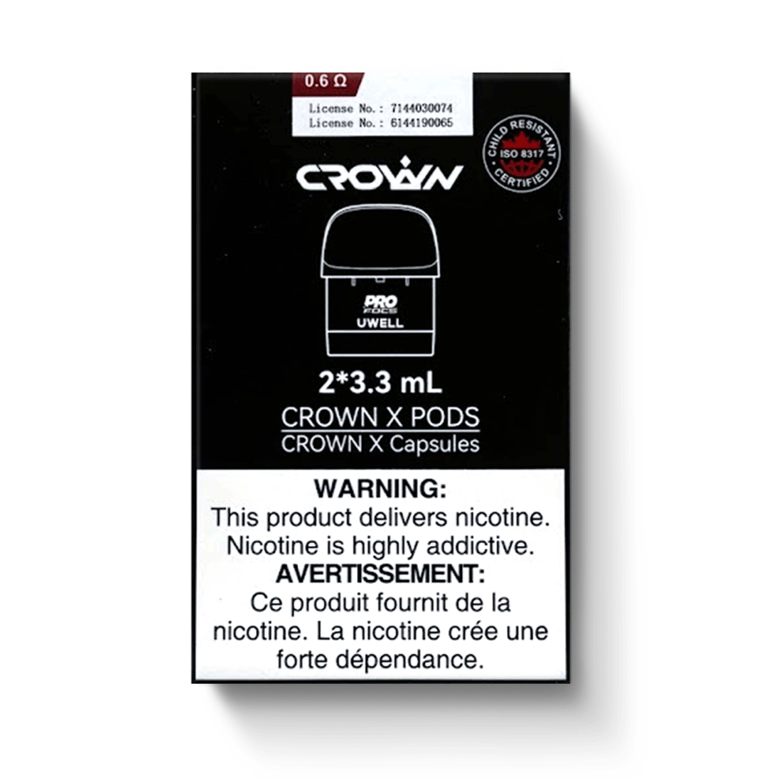 UWELL CROWN X REPLACEMENT POD (2 PACK) UWELL CROWN X REPLACEMENT POD (2 PACK)
