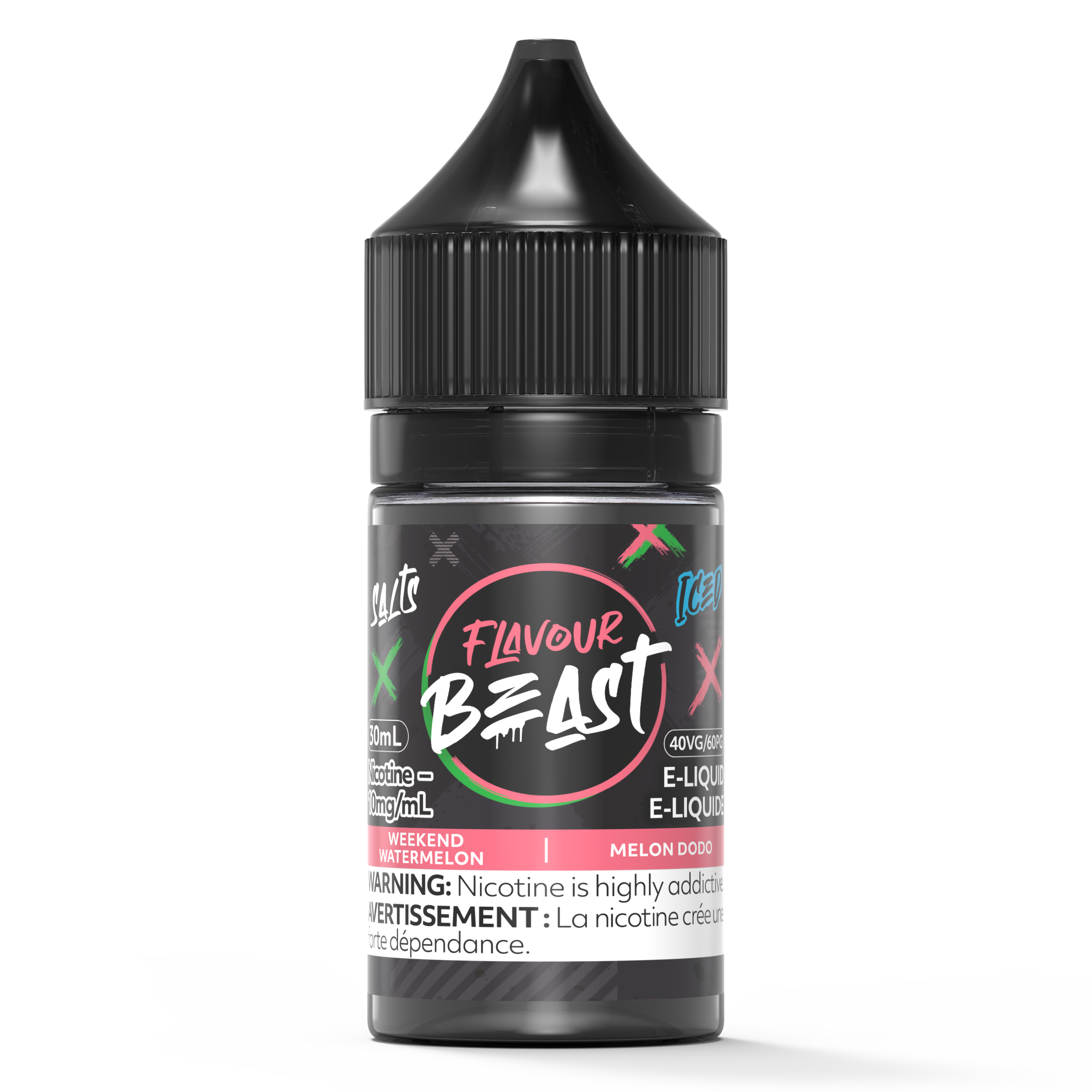 WEEKEND WATERMELON ICED - FLAVOUR BEAST SALT 30ML-FLAVOUR BEAST SALTS-Gas City Vapes