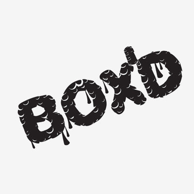 Black 'BOXD' Logo design on white background
