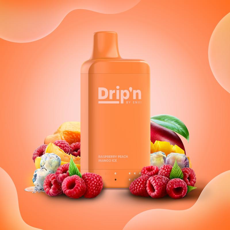 Drip'N Super Value Disposable Raspberry Peach Mango Ice