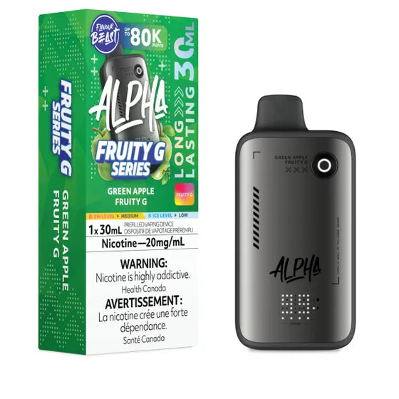 Green Apple Fruity G Flavour Beast Alpha 30mL Disposable