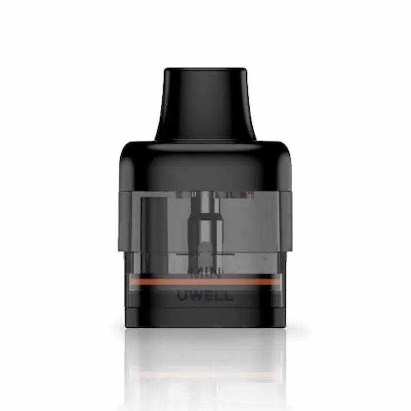 Black UWELL vape pod on a white background
