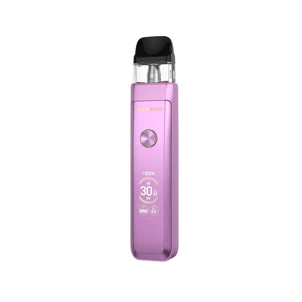 Purple vape device on a white background