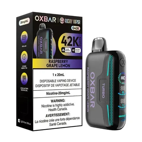 Oxbar 42K Disposable Raspberry Grape Lemon