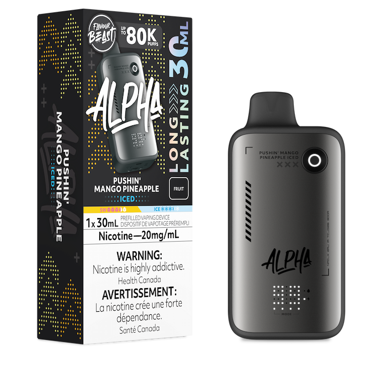 Pushin' Mango Pineapple Iced Flavour Beast Alpha 30mL Disposable