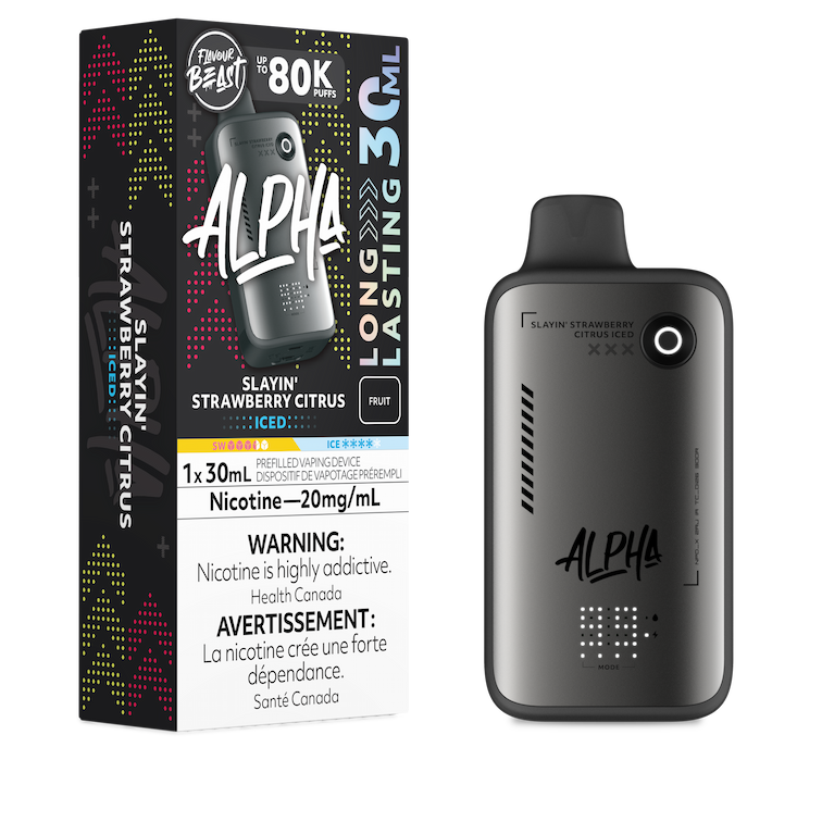 Slayin' Strawberry Citrus Iced Flavour Beast Alpha 30mL Disposable