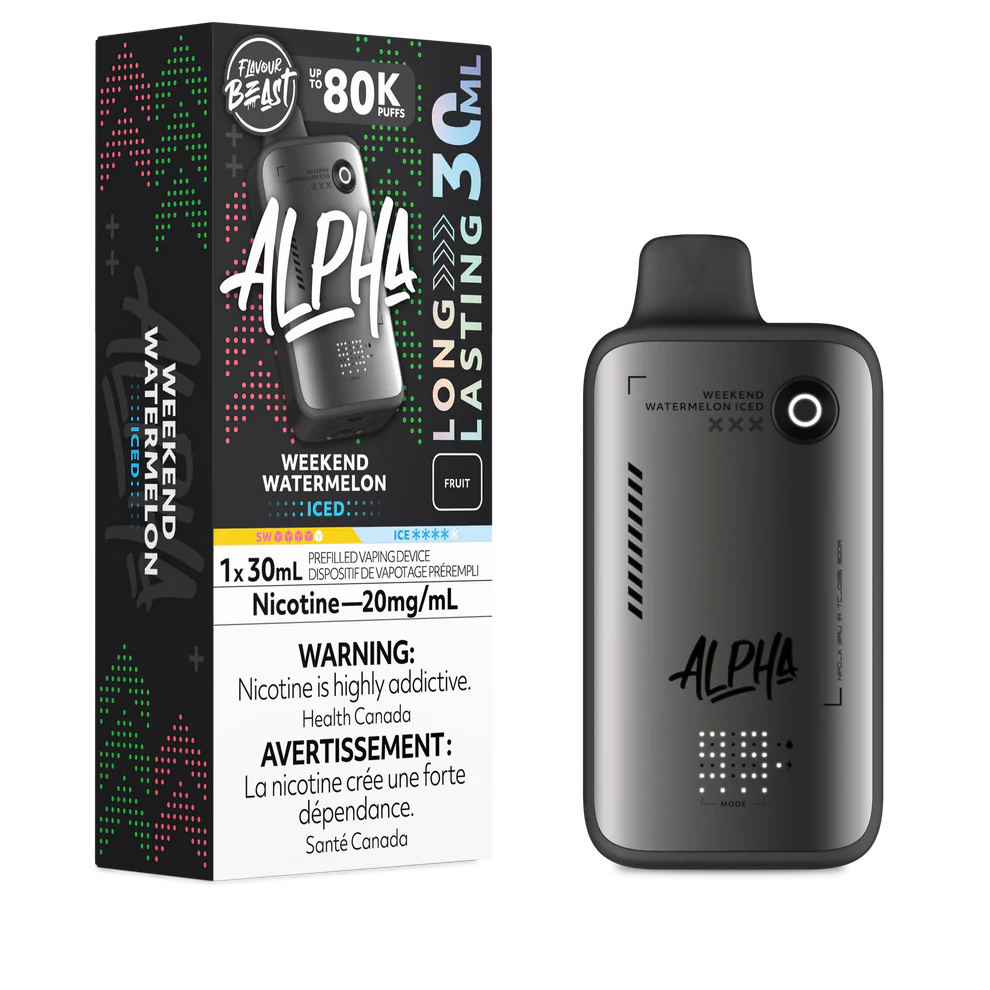Weekend Watermelon Iced Flavour Beast Alpha 30mL Disposable