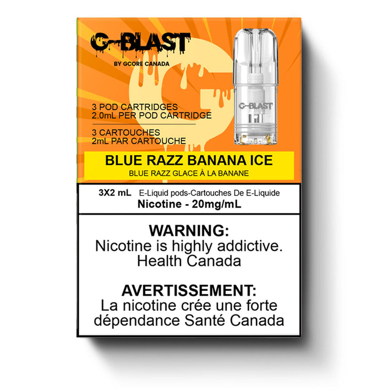 G-BLAST POD PACK - BLUE RAZZ BANANA ICE-GCORE PODS-Gas City Vapes