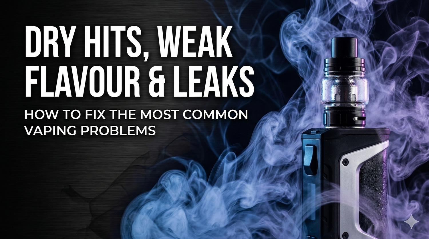Dry Hits, Weak Flavour & Leaks: How to Fix the Most Common Vaping Problems