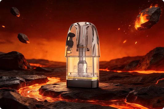 UWELL Caliburn GPP Alpha Pod on red background