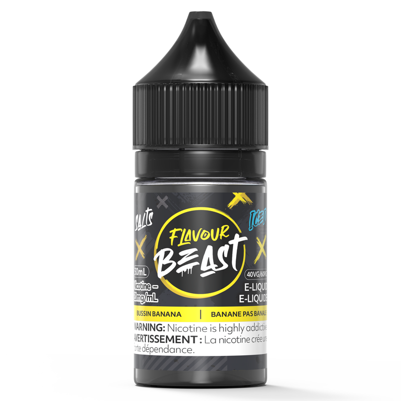 BUSSIN BANANA ICED - FLAVOUR BEAST SALT 30ML-FLAVOUR BEAST SALTS-Gas City Vapes