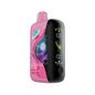 Pink and black vape device with space-themed design on a white background