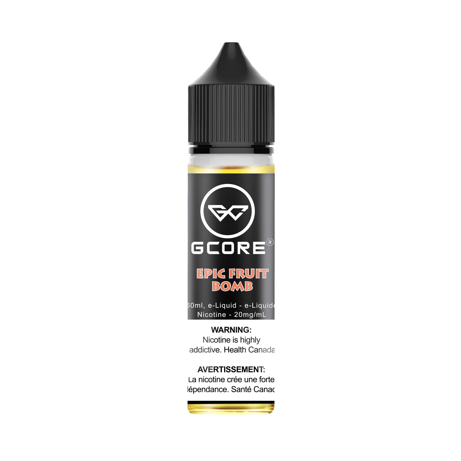 GCORE Epic Fruit Bomb salt nic e-liquid on a white background
