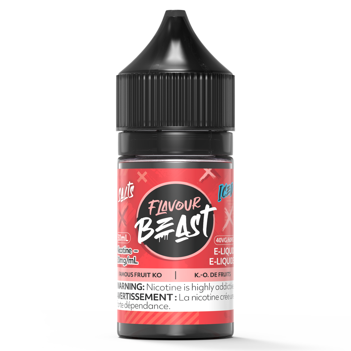 Fruit Punch Iced Flavour Beast Nic Salt 30mL