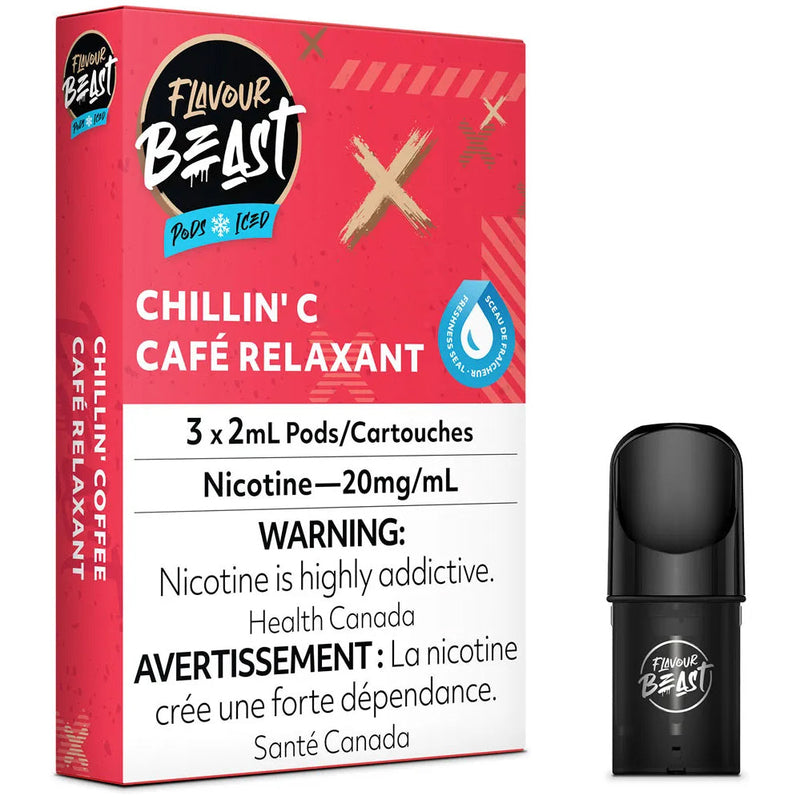 FLAVOUR BEAST POD PACK - CHILLIN' C ICED-FLAVOUR BEAST PODS-Gas City Vapes