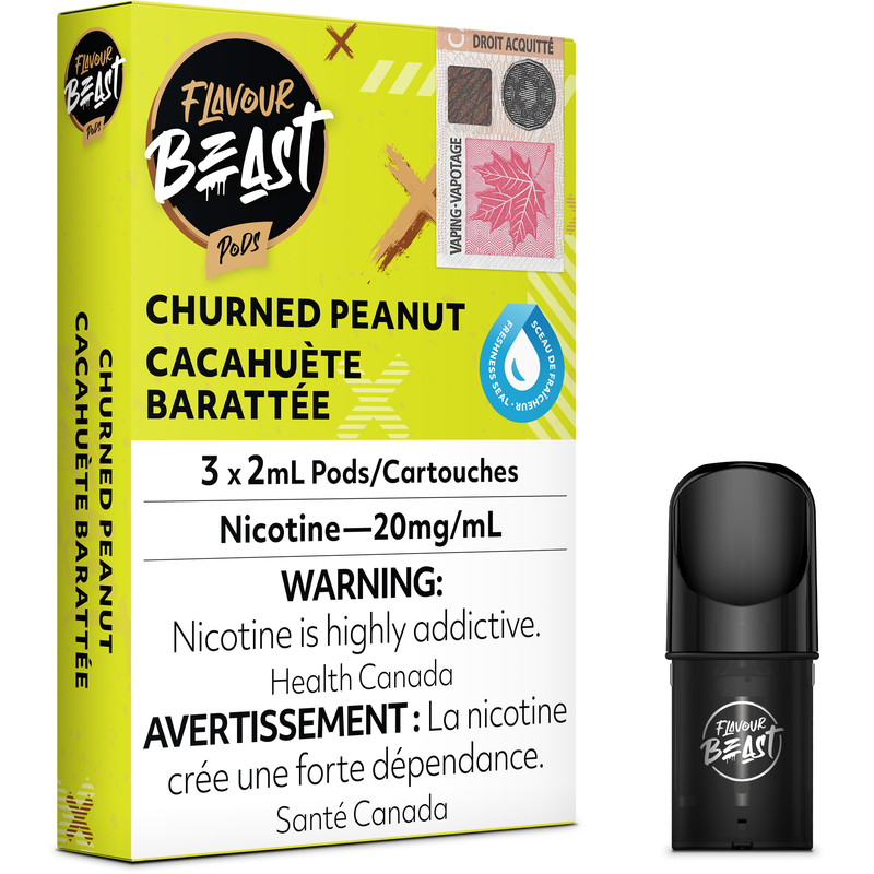FLAVOUR BEAST POD PACK - CHURNED PEANUT-FLAVOUR BEAST PODS-Gas City Vapes