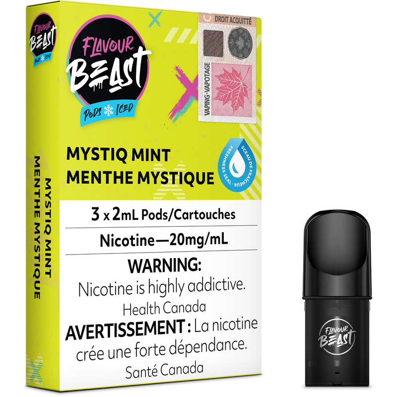 FLAVOUR BEAST POD PACK - MYSTIQ MINT ICED *NEW*-FLAVOUR BEAST PODS-Gas City Vapes