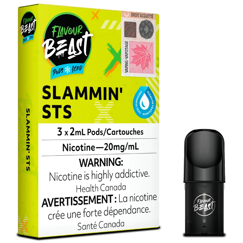 FLAVOUR BEAST POD PACK - SLAMMIN' STS ICED-FLAVOUR BEAST PODS-Gas City Vapes