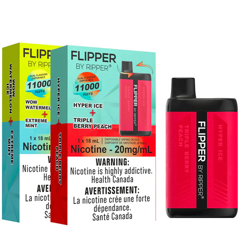 FLIPPER DUAL FLAVOUR 11000 PUFF DISPOSABLE-FLIPPER BY RIPPER-Gas City Vapes