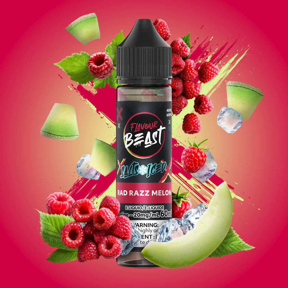 RAD RAZZ MELON - FLAVOUR BEAST SALT 60ML [PROV]