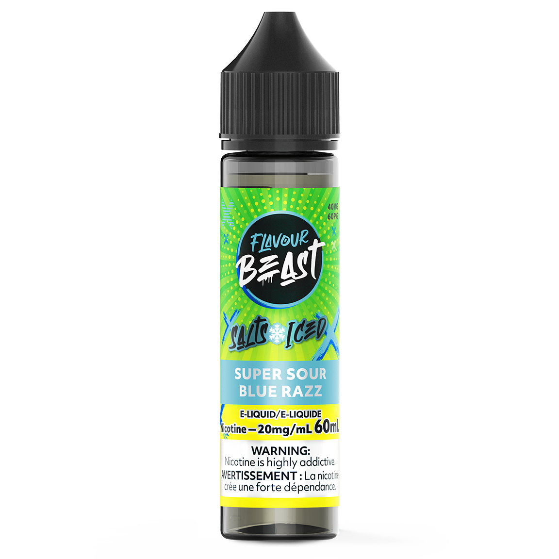 Sour Blue Raspberry Iced Nic Salt 60mL