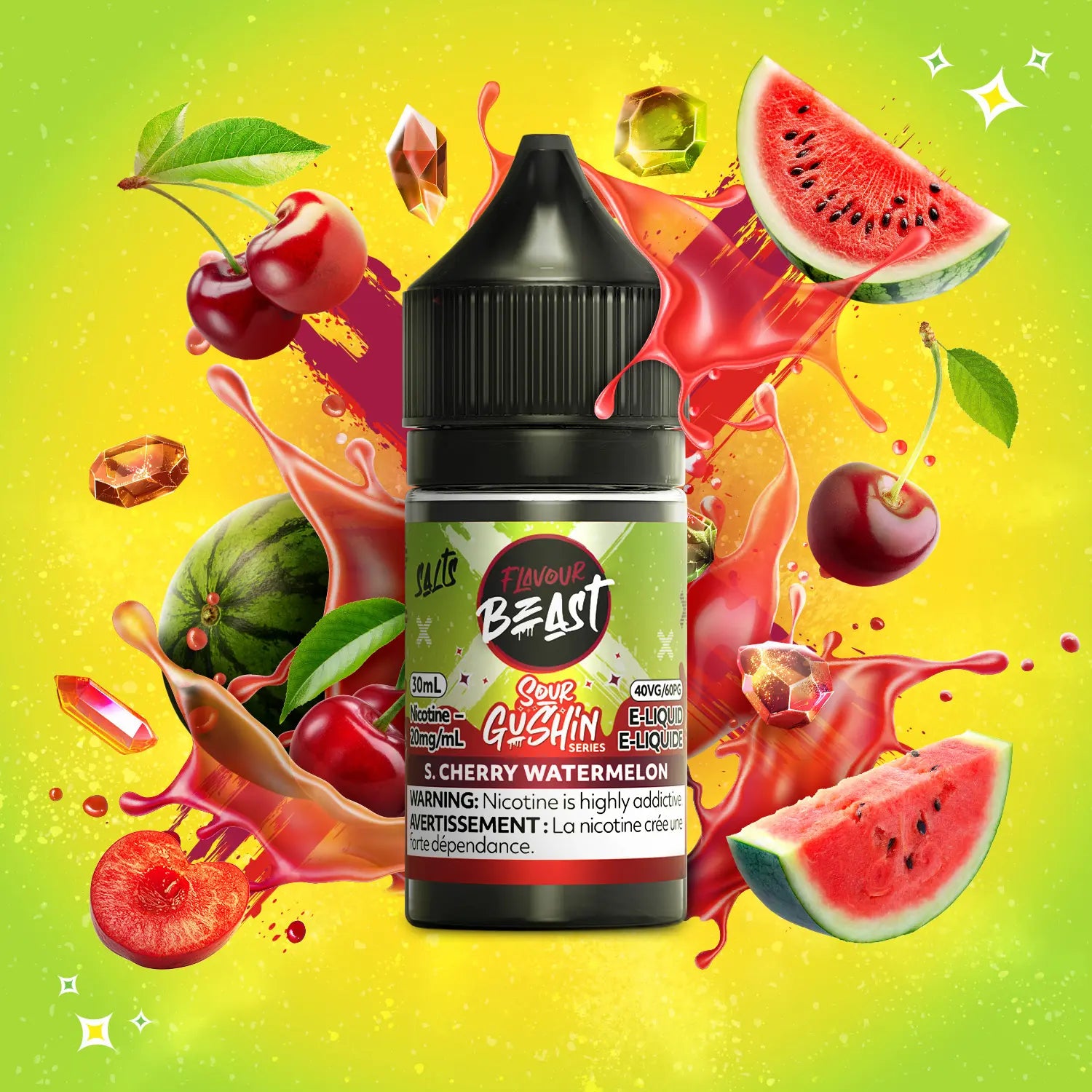 GUSHIN S. CHERRY WATERMELON - FLAVOUR BEAST 30ML [PROV]