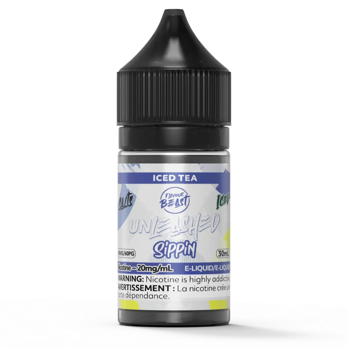 E-liquid bottle with 'Unleashed' branding on a white background