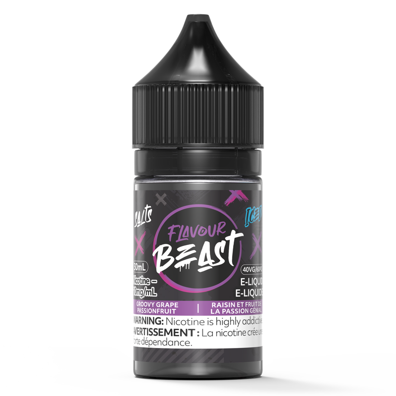 GROOVY GRAPE PASSIONFRUIT ICED - FLAVOUR BEAST SALT 30ML-FLAVOUR BEAST SALTS-Gas City Vapes