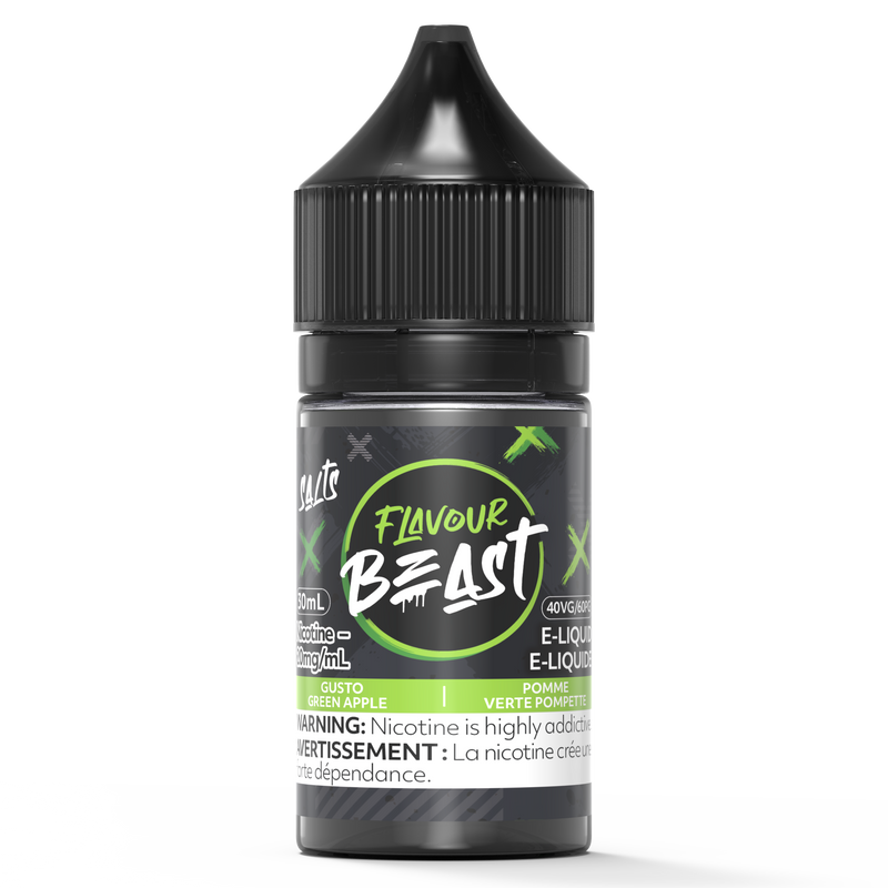 GUSTO GREEN APPLE - FLAVOUR BEAST SALT 30ML-FLAVOUR BEAST SALTS-Gas City Vapes