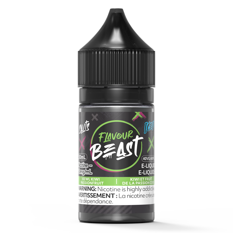 KEWL KIWI PASSIONFRUIT ICED - FLAVOUR BEAST SALT 30ML-FLAVOUR BEAST SALTS-Gas City Vapes