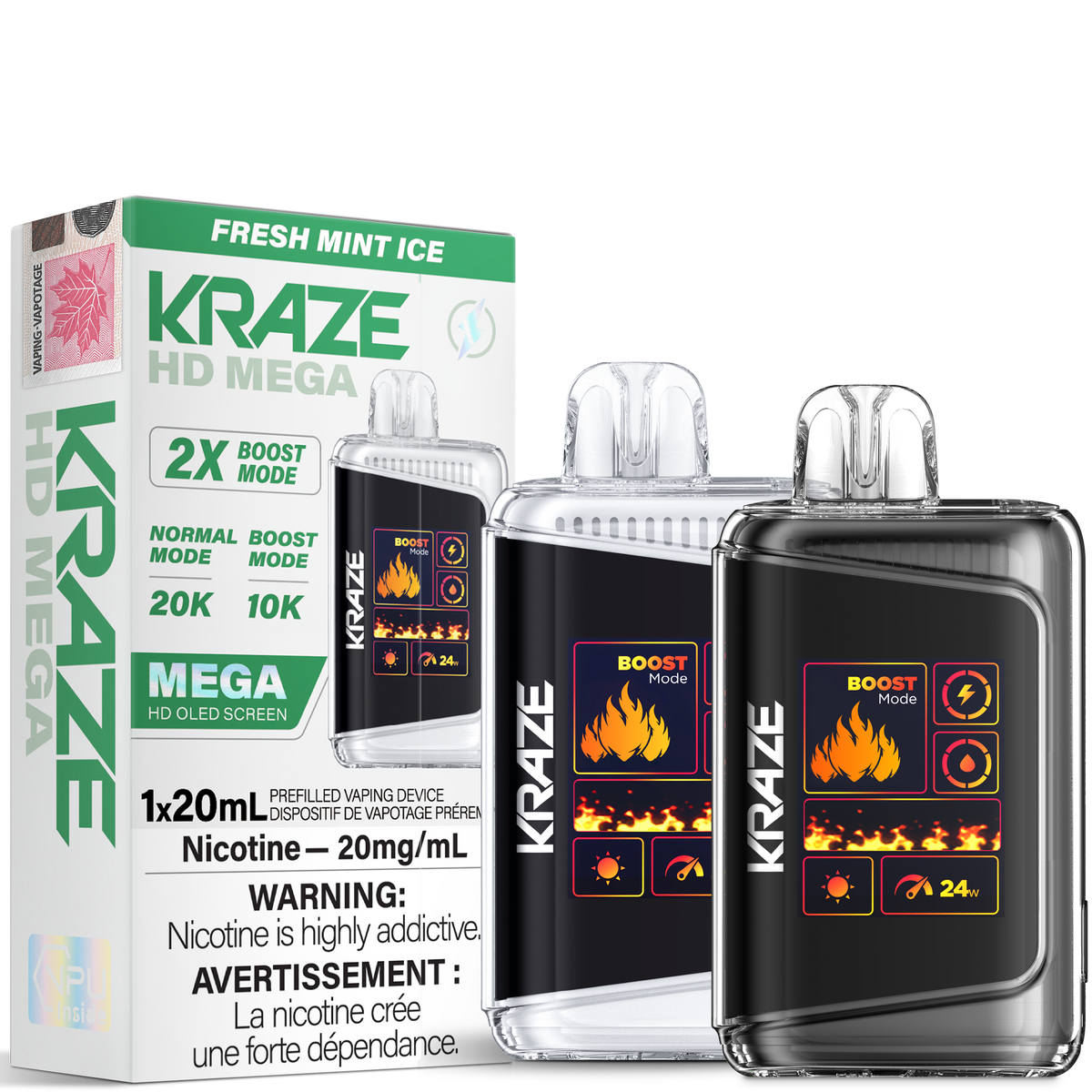 KRAZE HD MEGA 20K DISPOSABLE-KRAZE-Gas City Vapes