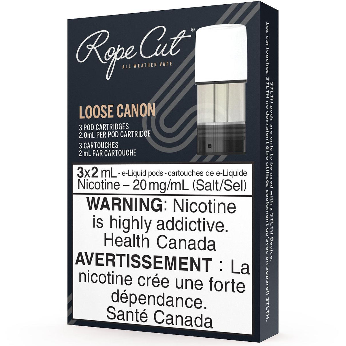 LOOSE CANON BY ROPE CUT STLTH POD (3 PACK)-STLTH-Gas City Vapes